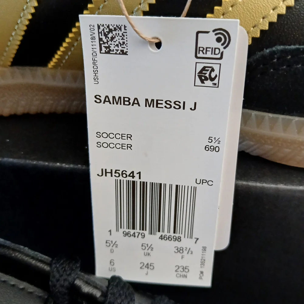 Adidas Samba Black and Gold Sneakers Size 6 New $110 - Picture 9 of 12